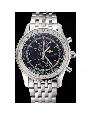 Breitling Navitimer World Black Dial Stainless Steel Bracelet 622512