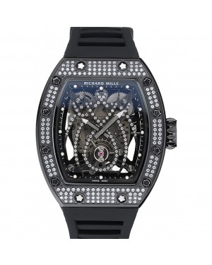 Richard Mille Tourbillion Spider RM 19-01 Black Diamond Case Black Rubber Bracelet 1454259