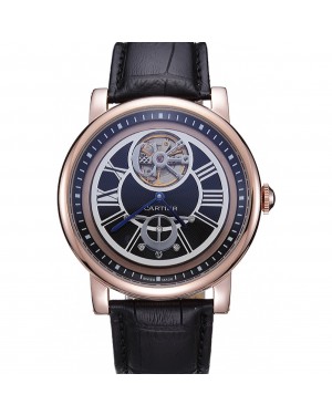 Cartier Rotonde Flying Tourbillon Black Dial 621944