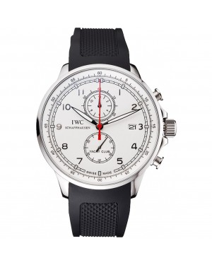 IWC Portugieser Yacht Club White Dial Stainless Steel Case Black Rubber Strap