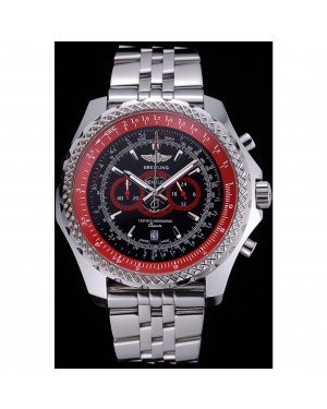 Breilting Bentley Supersports Black And Red Dial Stainless Steel Bracelet 622521
