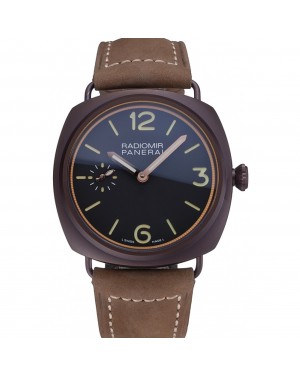 Panerai Radiomir Brown Stainless Steel Bezel Brown Leather Bracelet 622324