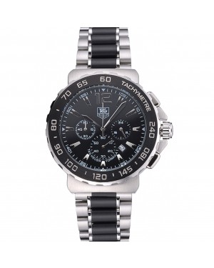 Tag Heuer Formula 1 Chronograph Black Dial Black Bezel Two Tone Stainless Steel Band 622412