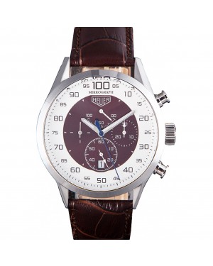 Tag Heuer Carrera Mikrograph Limited Edition Brown Leather Strap 7916