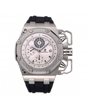 Swiss Audemars Piguet Royal Oak Offshore Survivor White Dial Stainless Steel Case Black Rubber Strap 622859