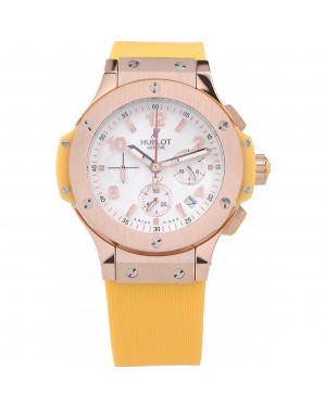 Hublot Big Bang Yellow Strap White Dial Watch 98068