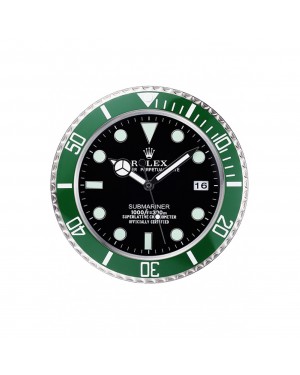 Rolex Submariner Wall Clock Silver-Green 621912