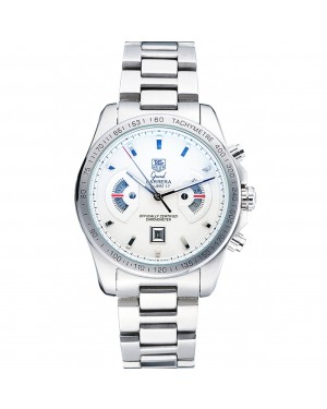 Tag Heuer Grand Carrera Stainless Steel Bracelet White Dial 801437