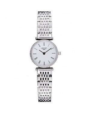 Longines La Grande Classique Stainless Steel White Dial Diamond Bezel Femme 622110
