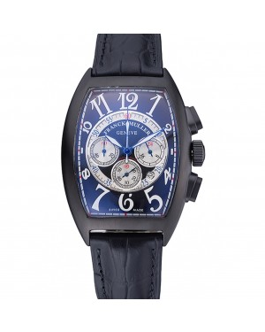 Franck Muller Casablanca White Dial Numbers Black Croco Strap 80303