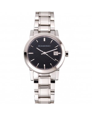 Burberry The City Black Dial Stainless Steel Case And Bracelet