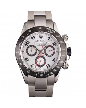 Rolex Daytona Stainless Steel Black Enameled Silver Dial