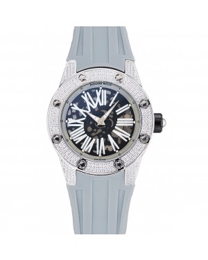 Richard Mille RM 033 Extra Flat Automatic Diamond Case Grey Rubber Bracelet 1454194
