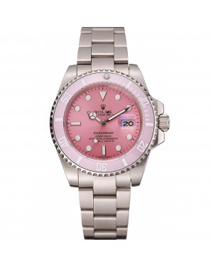 Swiss Rolex Submariner Pink Dial Pink Bezel Stainless Steel Bracelet 1453980