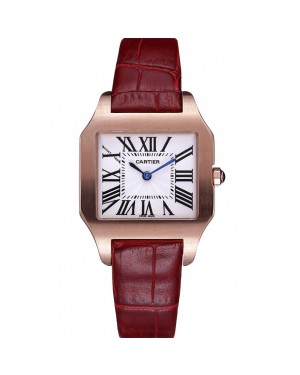 Cartier Santos 100 Polished Rose Gold Bezel 621919