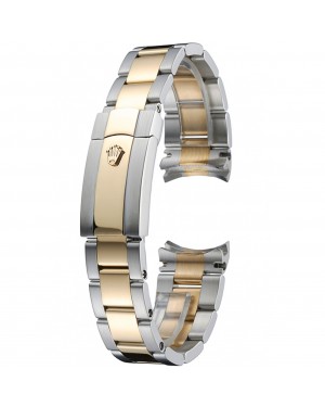 Rolex Plated Yellow Gold and Stainless Steel Link Bracelet 622488