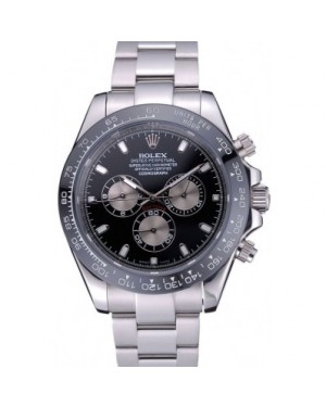 Rolex Cosmograph Daytona Black Dial Stainless Steel Bracelet 622543