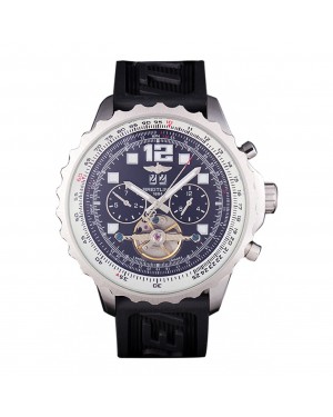 Breitling Navitimer Rubber Strap Black Dial