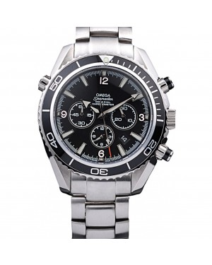 Omega Seamaster Planet Osean Co-axial Chronograph Black Case Black Dial