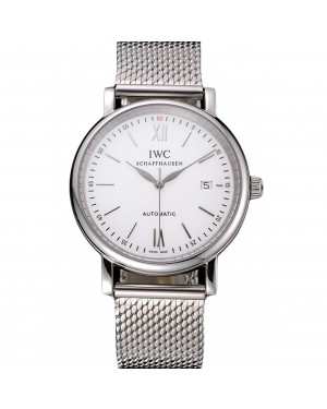 Swiss IWC Portofino Stainless Steel Case White Dial Steel Bracelet 622670