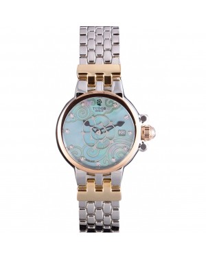 Tudor Clair de Rose White Dial Two Tone Band 621495
