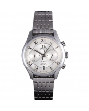 Omega DeVille Stainless Steel Links White Dial 621561