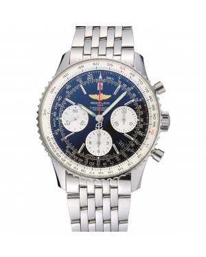 Swiss Breitling Navitimer Black Dial Stainless Steel Bracelet 622442