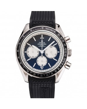 Omega Speedmaster Black Rubber Strap Black Dial 622041