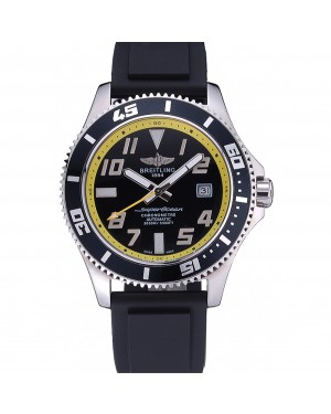 Breitling Superocean Black Yellow Dial Watch 622331
