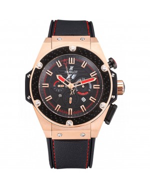 Hublot Big Bang King Power Formula 1 Gold Case Black Dial 622249