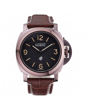 Panerai Luminor Brown Leather Strap Black Dial 80164