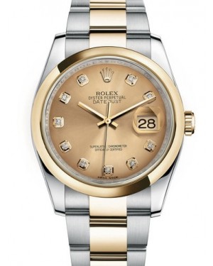 AAA Replica Rolex Datejust 36mm Stainless Steel and Yellow Gold Midsize Watch 116203-0130