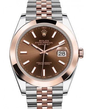 AAA Replica Rolex Datejust 41mm Stainless Steel and Everose Gold Mens Watch 126301-0002