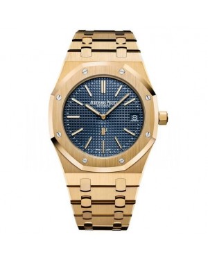 AAA Replica Audemars Piguet Royal Oak Extra-Thin Blue Dial Watch 15202BA.OO.1240BA.01