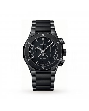 Swiss Hublot Classic Fusion Chronograph Black Magic Bracelet 520.CM.1170.CM 45mm