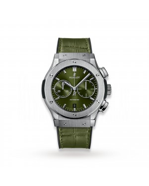 Swiss Hublot Classic Fusion Chronograph Titanium Green 521.NX.8970.LR 45mm