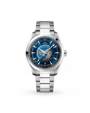 Swiss Omega Seamaster Aqua Terra 150m Co-Axial GMT Worldtimer 43mm Mens Watch O22010432203001