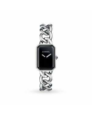 Swiss Designer Premiere Steel and Onyx Watch