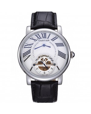 Cartier Rotonde Flying Tourbillon White Dial 621939