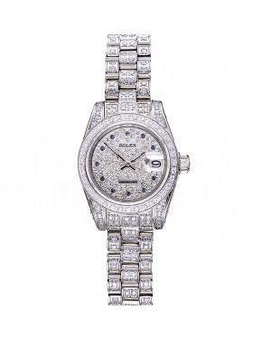 Swiss Rolex DateJust Diamond Dial Stainless Steel 622022