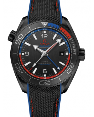 AAA Replica Omega Seamaster Planet Ocean 600m Co-Axial Master Chronometer GMT ETNZ Deep Black Mens Watch 215.92.46.22.01.004
