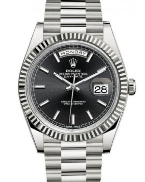 AAA Replica Rolex Day-Date 40mm White Gold Mens Watch 228239-0004