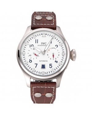 IWC Big Pilot Top Gun 7 Day White Dial Black Leather Bracelet