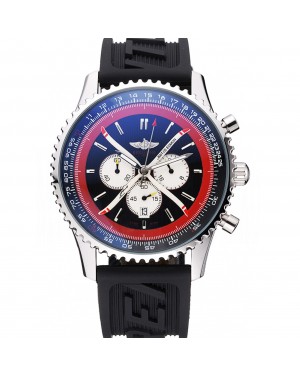 Breitling Certifie Black Rubber Strap Black Dial Chronograph 80182