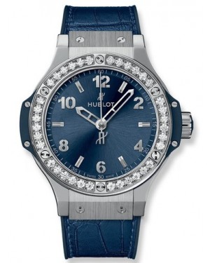 AAA Replica Hublot Big Bang Steel Blue Diamonds Ladies Watch 361.SX.7170.LR.1204
