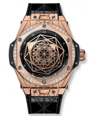 AAA Replica Hublot Big Bang Sang Bleu King Gold Diamonds Watch 465.OS.1118.VR.1204.MXM17