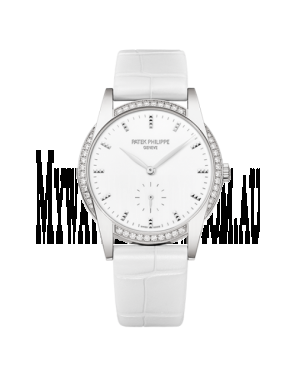 AAA Replica Patek Philippe Calatrava White Gold White Watch 7122/200G-001