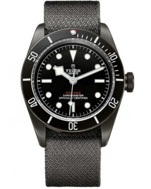 AAA Replica Tudor Heritage Black Bay Dark 41 mm PVD Steel Case Fabric Bracelet Watch 79230DK-02