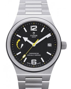 AAA Replica Tudor North Flag Black Dial Steel Strap Mens Watch 91210N-1