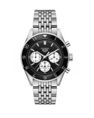 AAA Replica TAG Heuer Autavia Heuer 02 Stainless Steel Inverted Panda Watch CBE2110.BA0687